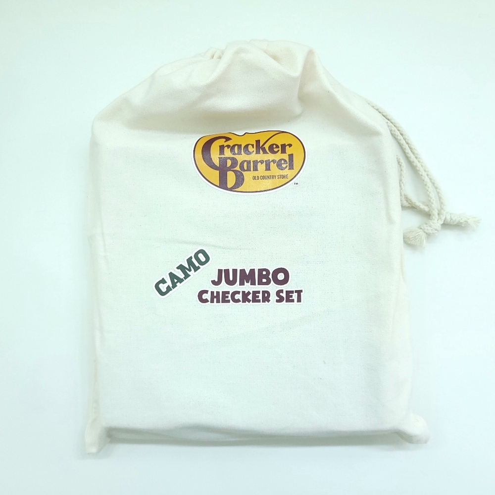 Cracker Barrel Jumbo Checker Set Camo Game